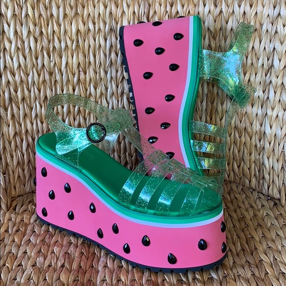 Dolls Kill Shoes New Sugar Thrillz X Dolls Kill Watermelon Jellies